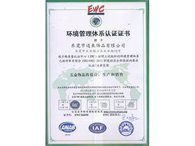 环境治理系统认证证书