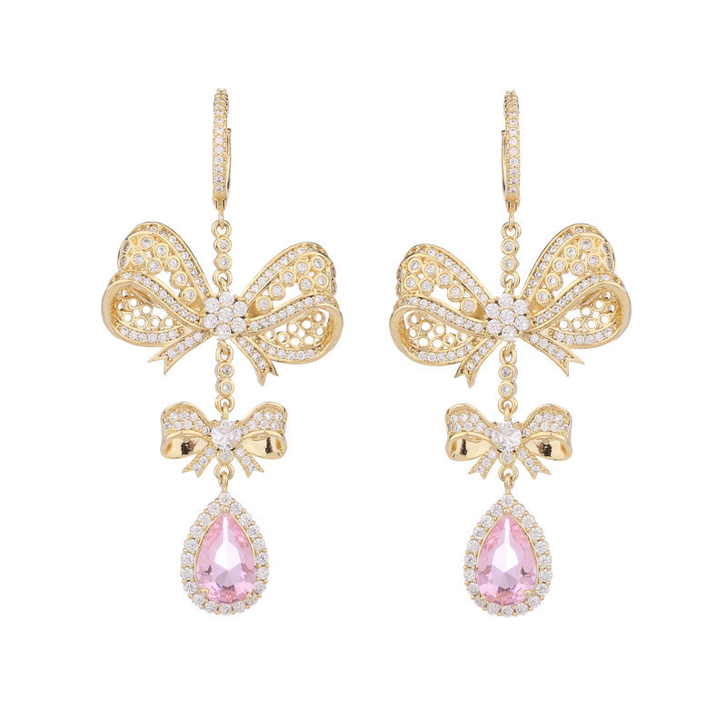 轻奢气质蝴蝶结耳饰