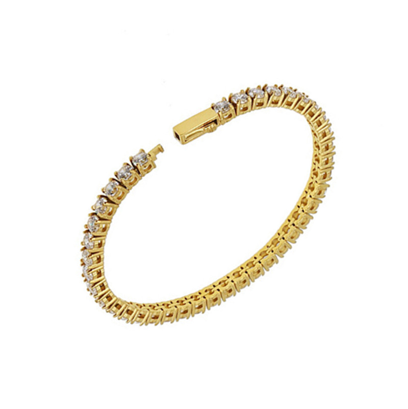 嘻哈网球链钛钢手链