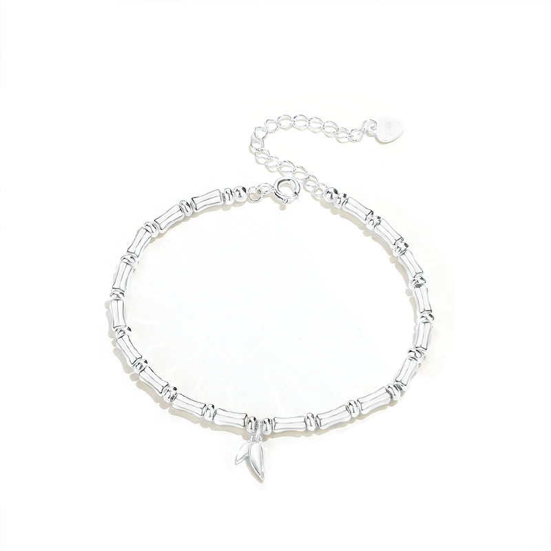 S925纯银竹节手链