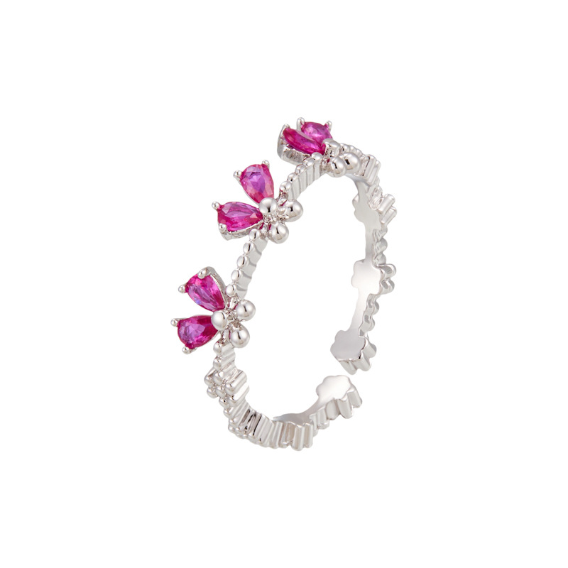 轻巧灵动蝴蝶开口戒指	 