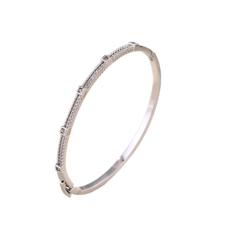 四方扣满钻手镯