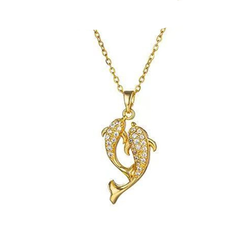   新鲜个性双鲤鱼项链